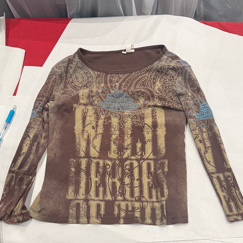 Brown rodeo queen Graphic Long Sleeve Top